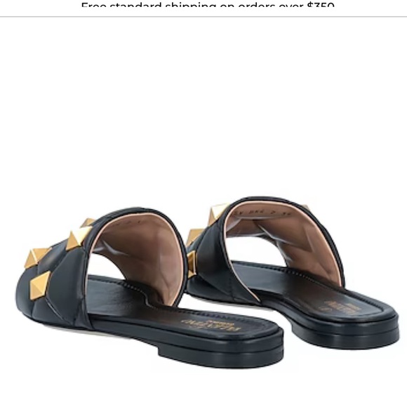 Valentino Caravani Quilted Leather Roman Stud  Mules Size 37 - Picture 3 of 10